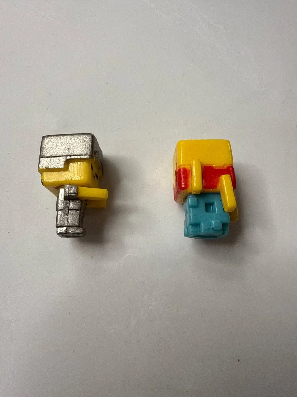 Minecraft Yellow Pixel Character Kids Backpack Charms - Set of 2